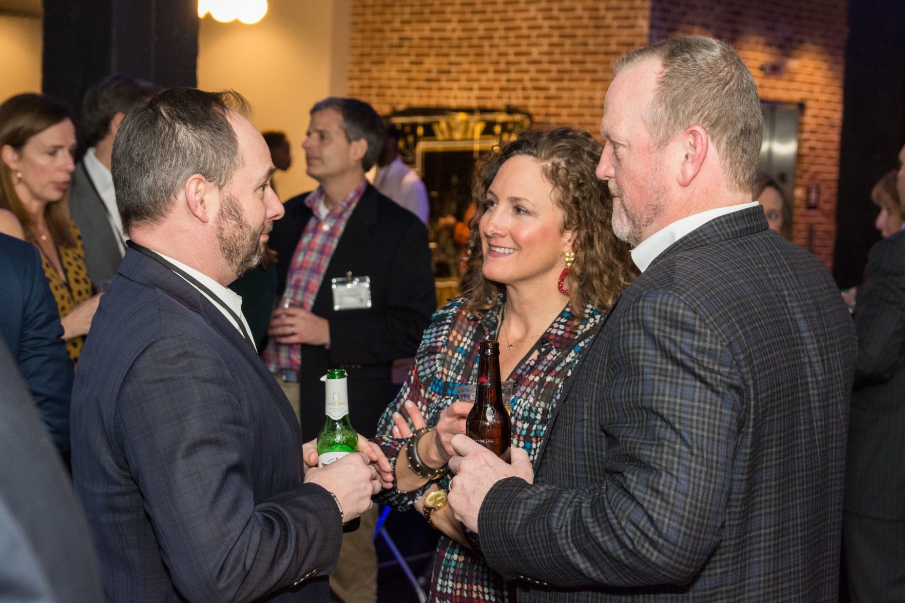 Guests mingle and chat during the cocktail hour